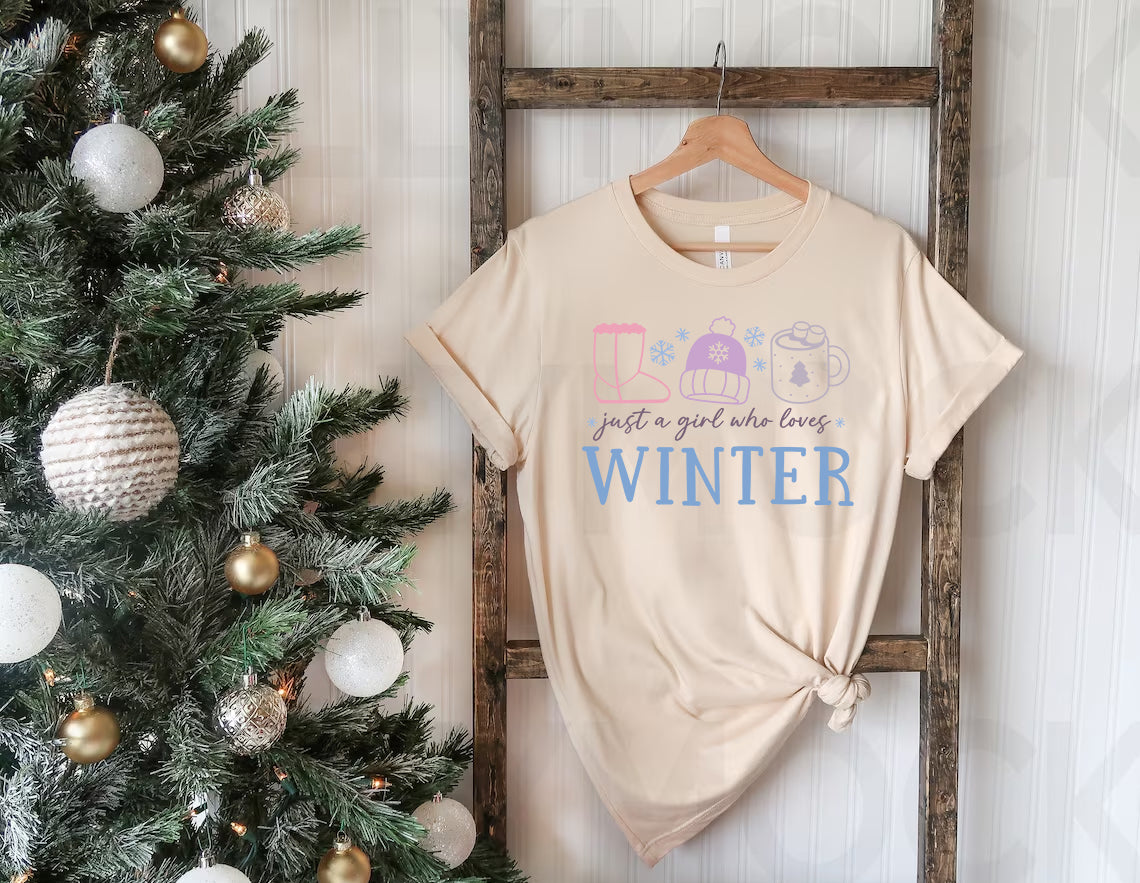 Just a Girl Who Loves Winter Graphic Tee