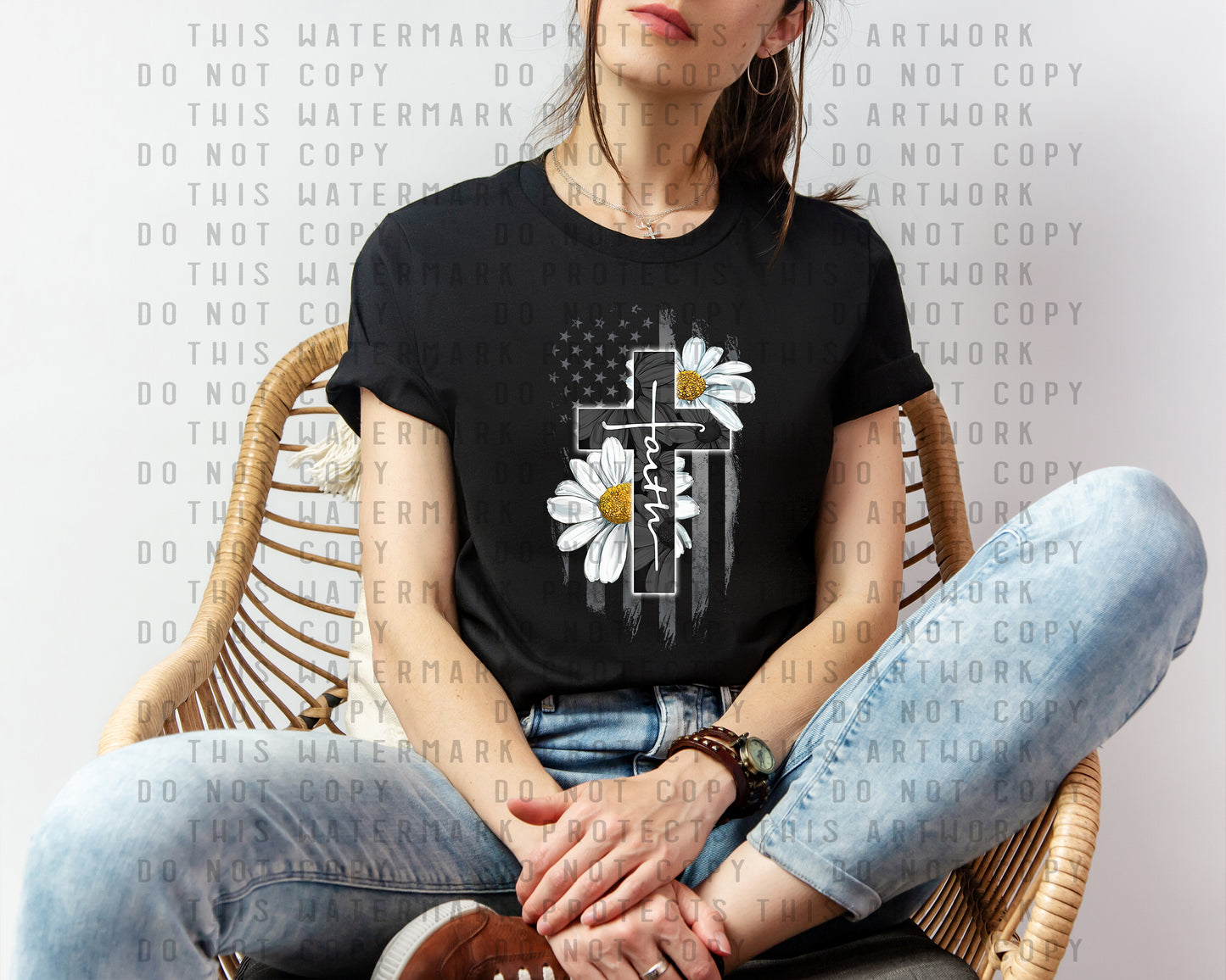 Faith Daisy Cross Graphic Tee