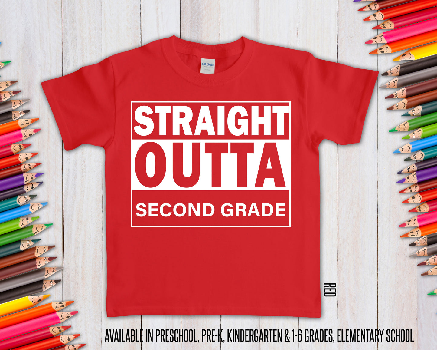 Straight Outta School Grade Graphic Tee Graphic Tee