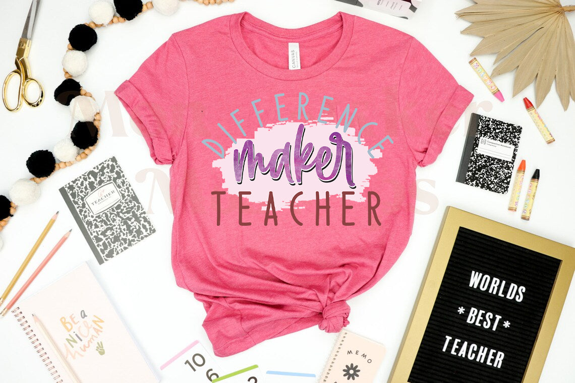 Difference Maker Teacher Graphic Tee
