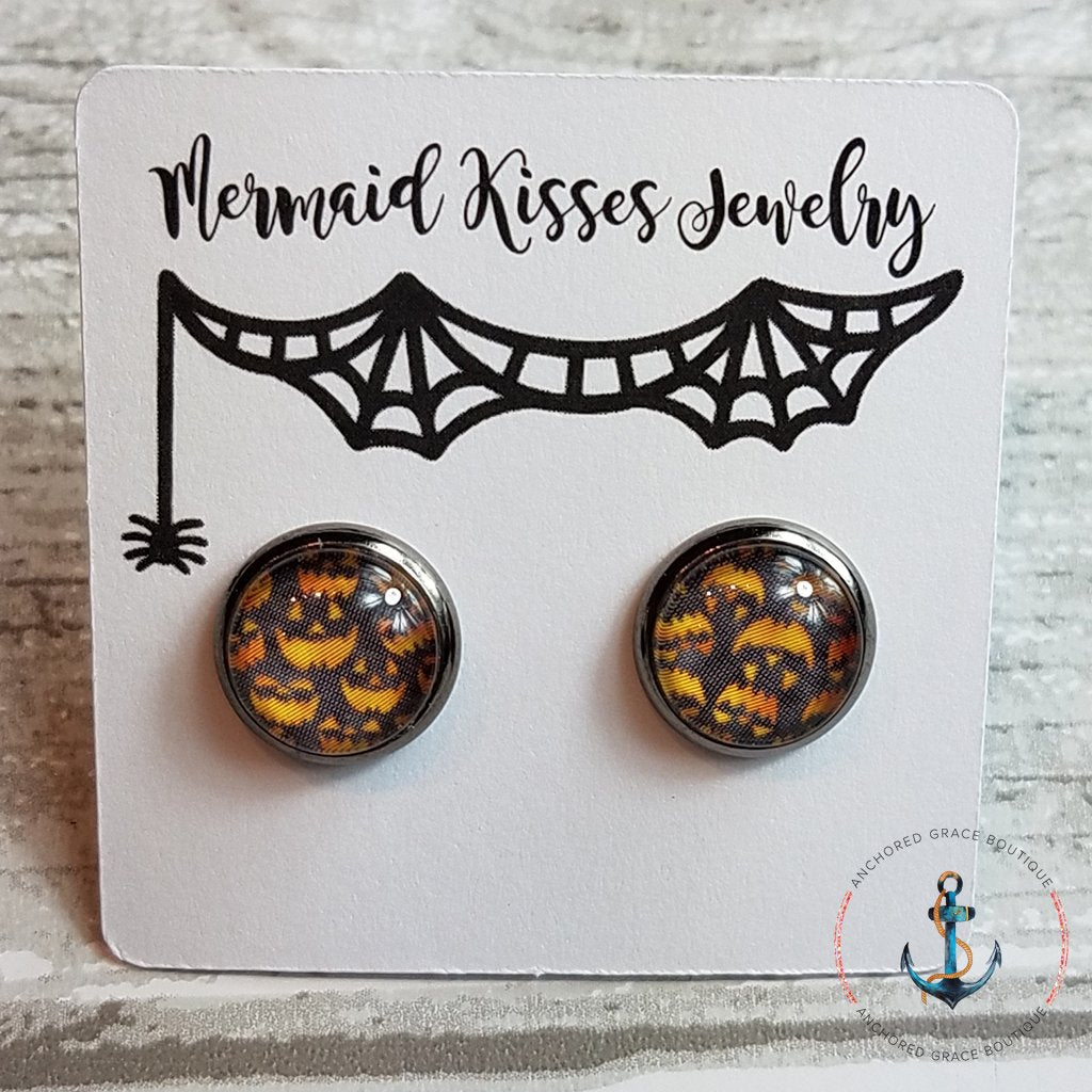 Photo Earrings - Halloween Faces
