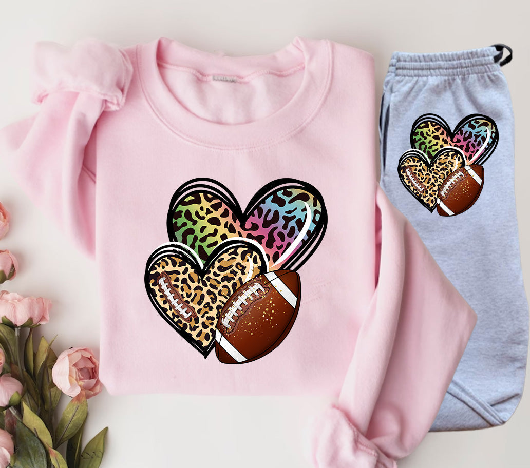 Football Heart Graphic Tee Graphic Tee