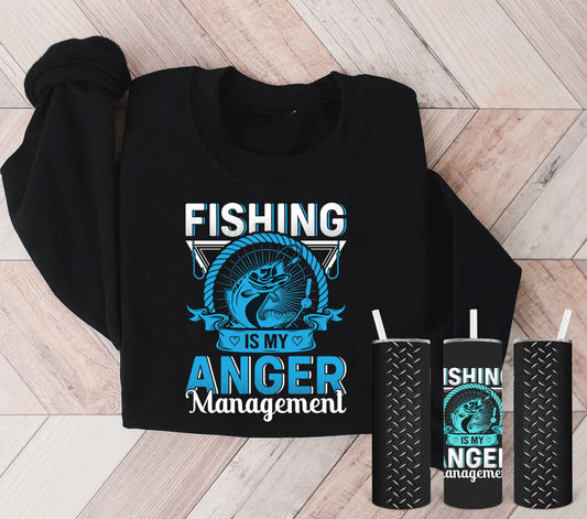 Fishing Is My Anger Management Graphic Tee Graphic Tee