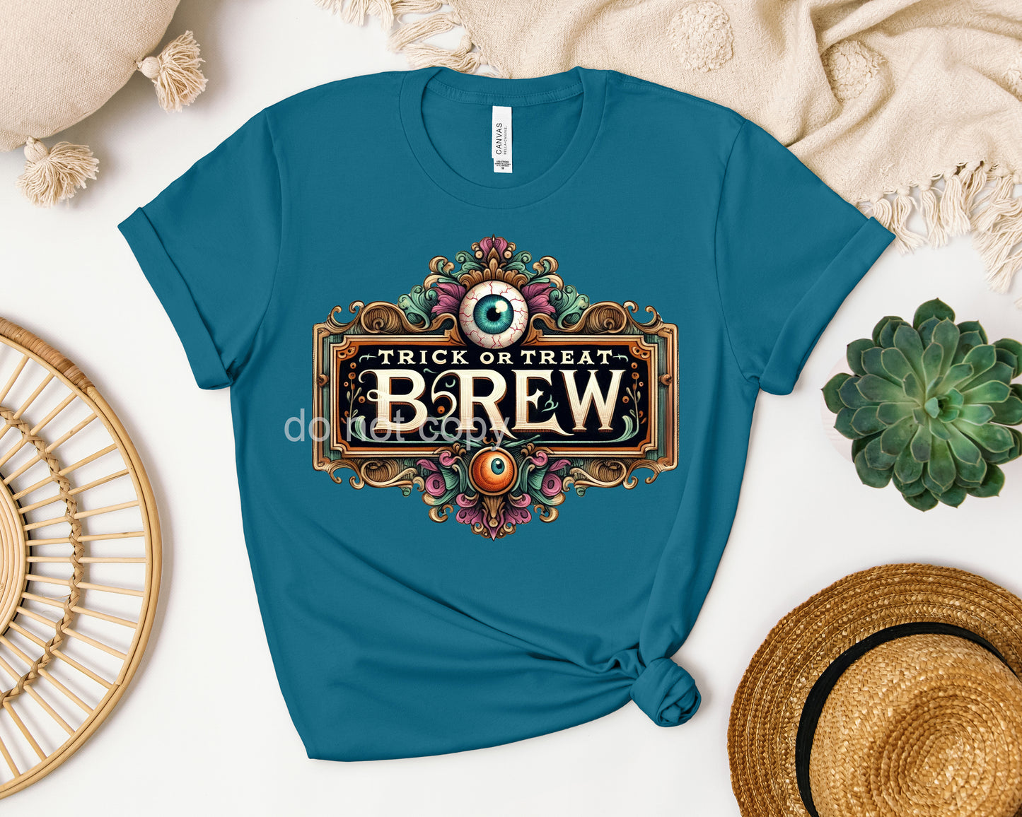 Trick or Treat Brew Label Graphic Tee