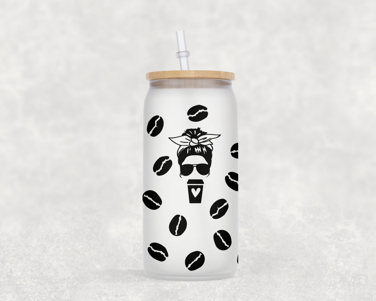 Mama Needs Coffee 16 Oz Glass Can Mug