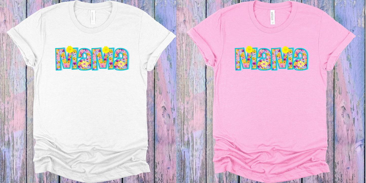 Mama Spring Floral Graphic Tee Graphic Tee
