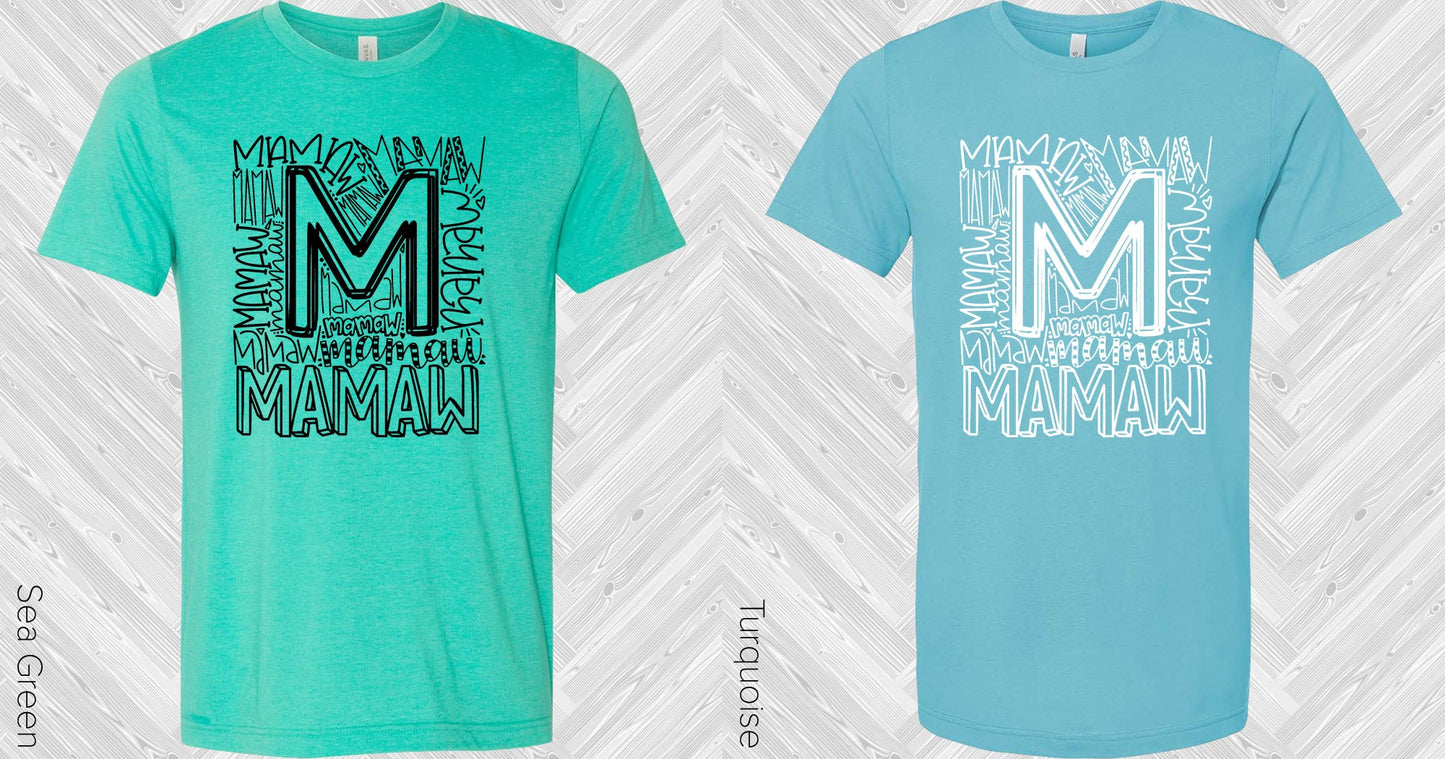 Mamaw Subway Art Graphic Tee Graphic Tee