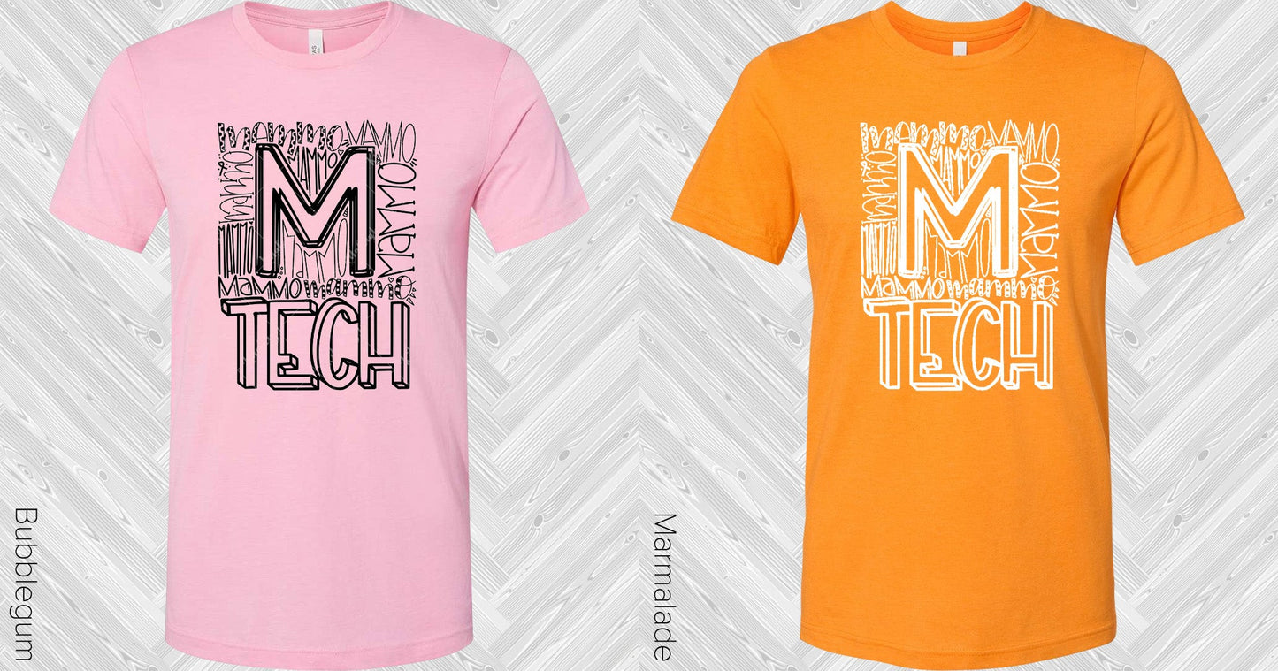Mammogram Tech Subway Art Graphic Tee Graphic Tee
