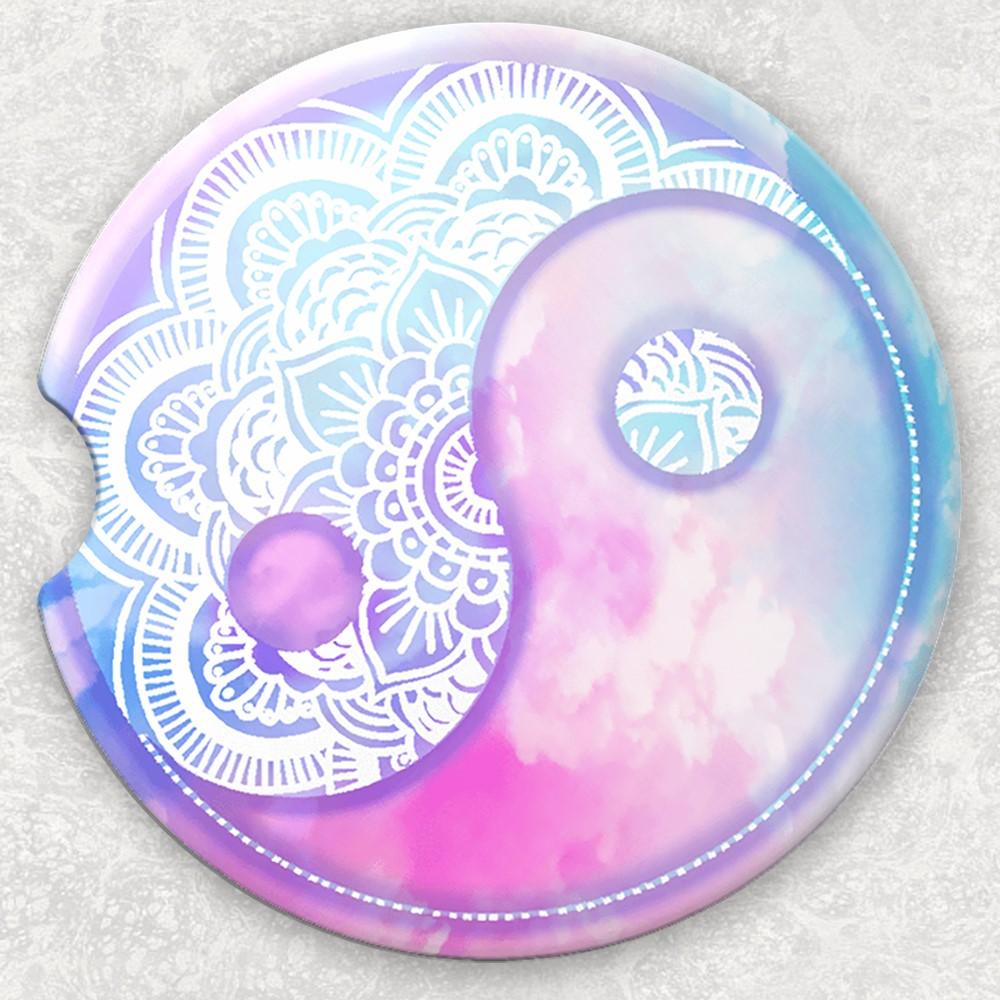 Car Coaster Set - Mandala Yingyang