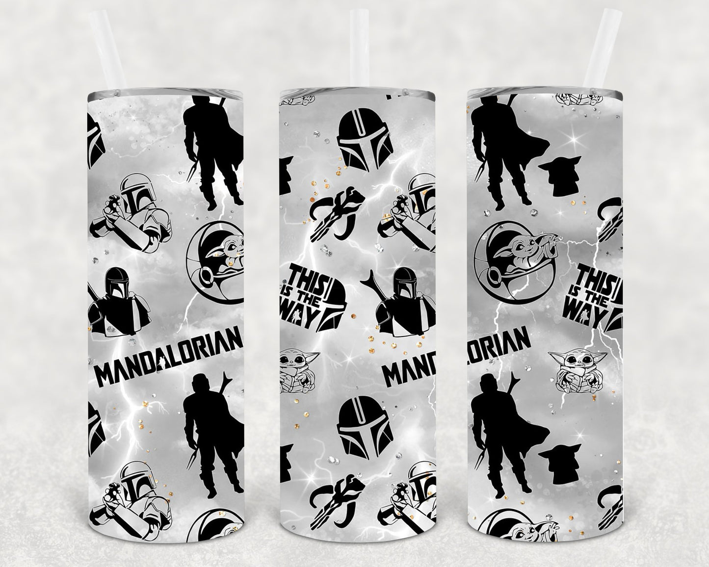 Mandalorian 20 Oz Skinny Tumbler