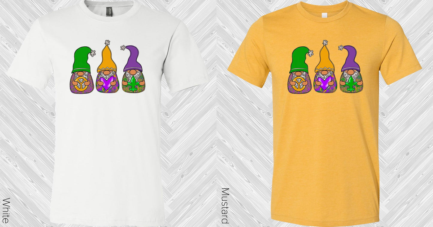 Mardi Gras Gnomes Graphic Tee Graphic Tee