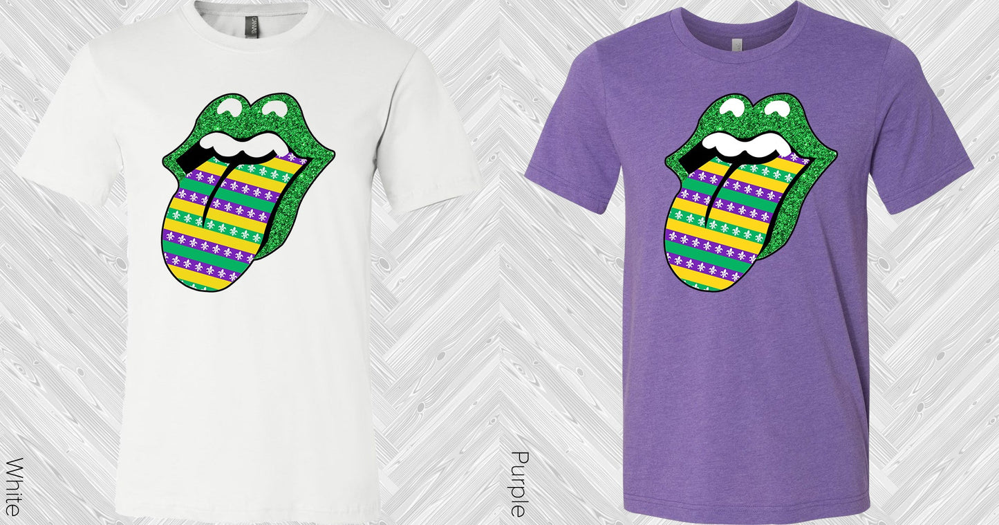 Mardi Gras Tongue Graphic Tee Graphic Tee