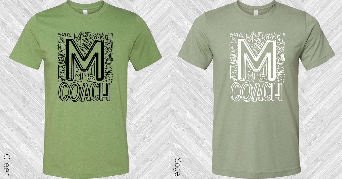 Math Coach Subway Art Graphic Tee Graphic Tee