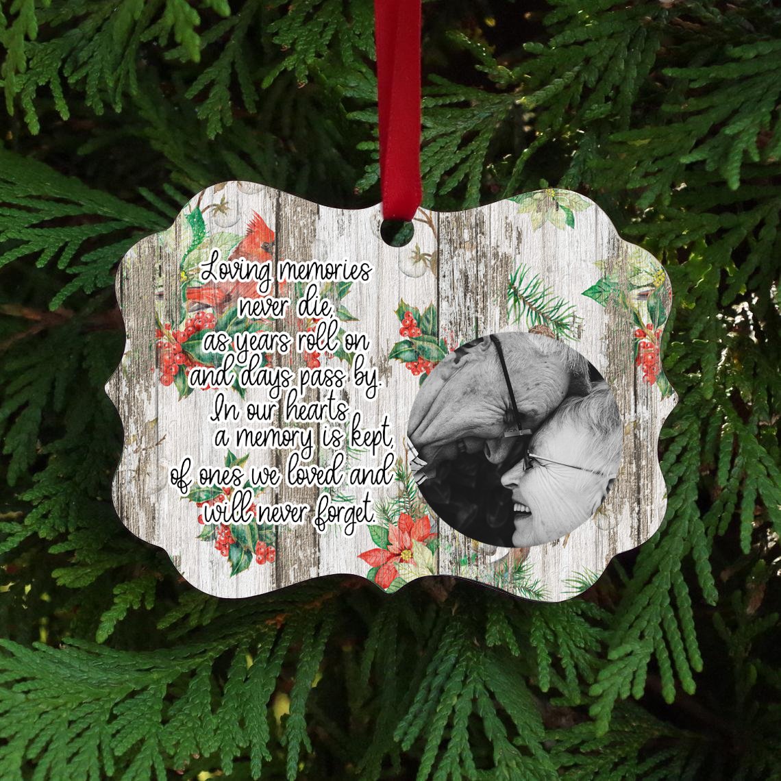 Loving Memories Never Die Christmas Ornament