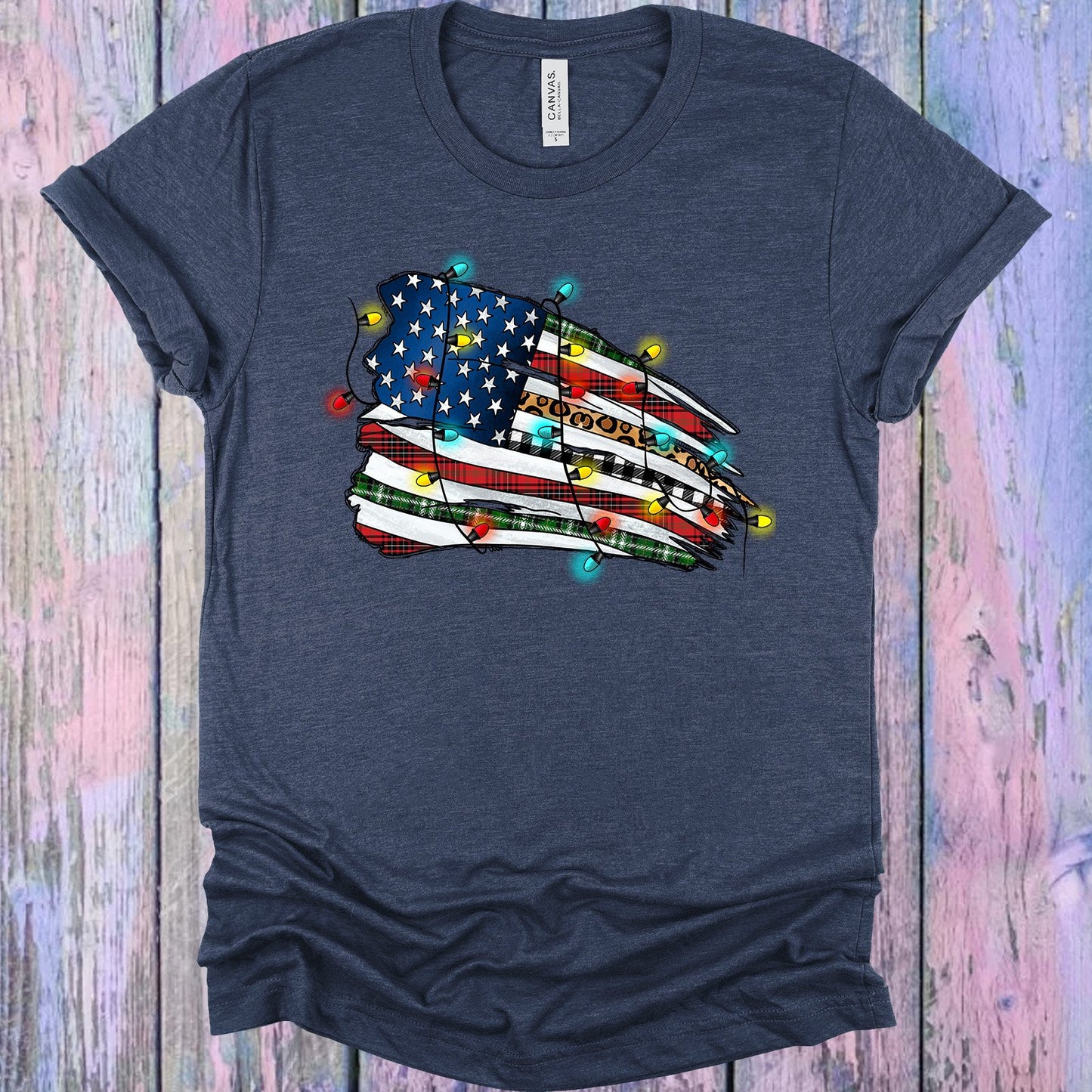 Merry Christmas Flag Graphic Tee Graphic Tee