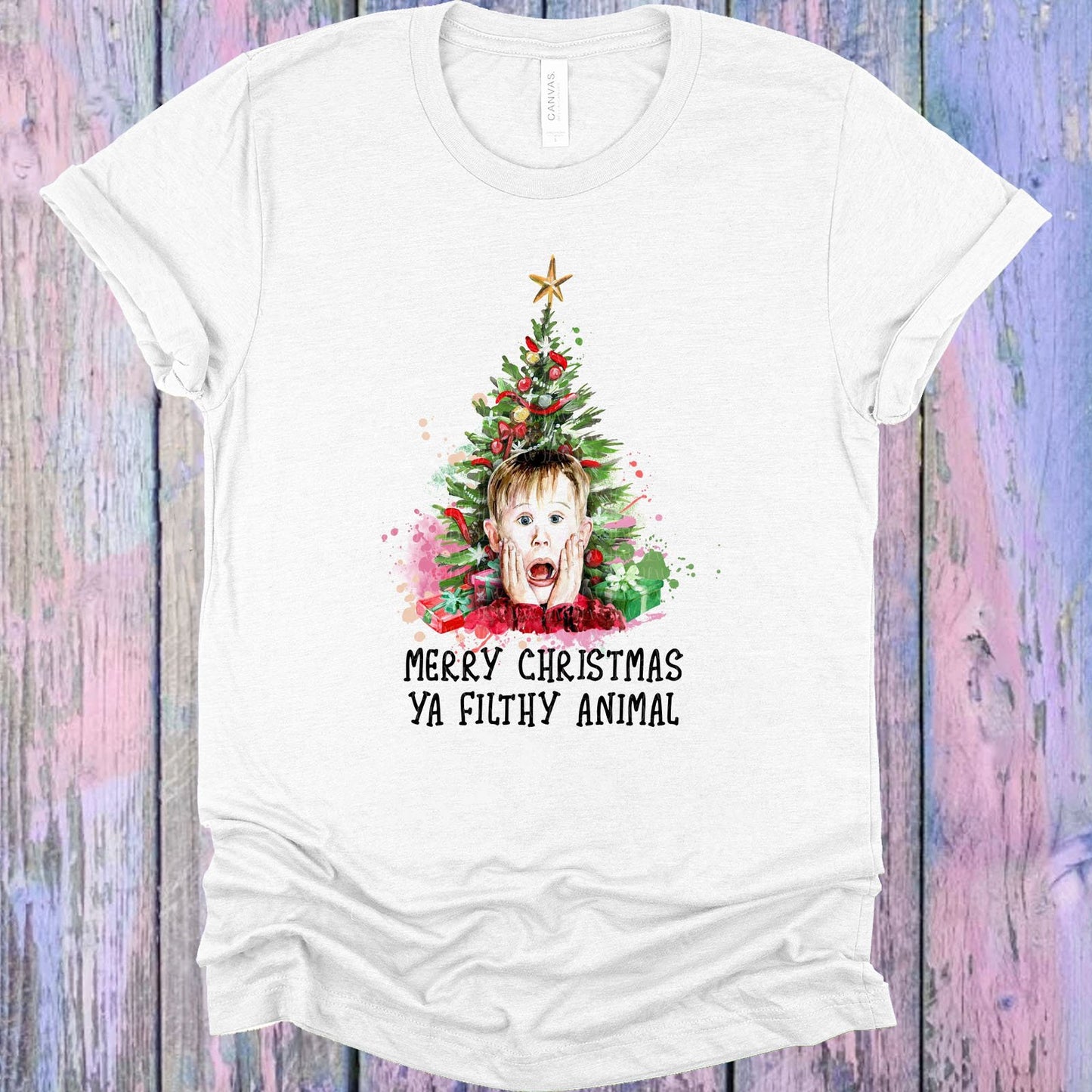 Merry Christmas Ya Filthy Animal Graphic Tee Graphic Tee