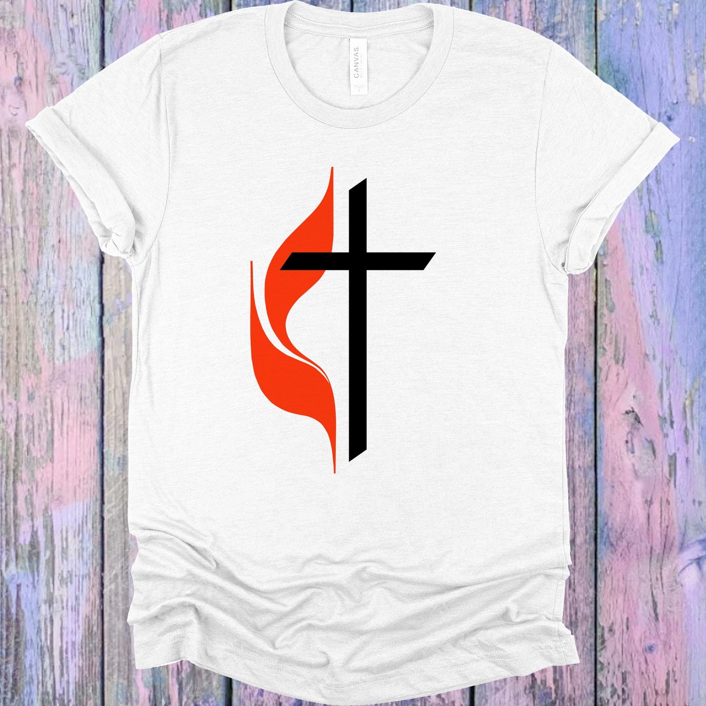 Cross And Flame Graphic Tee Graphic Tee
