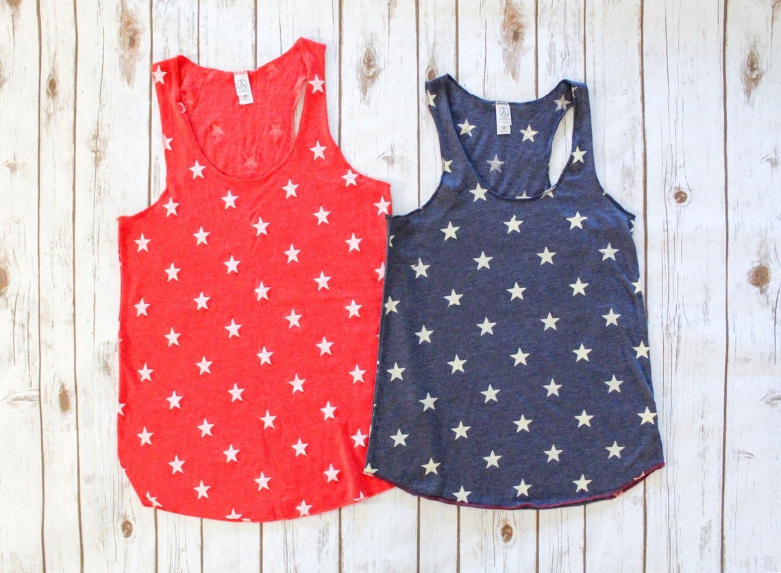 Blank Patterned Tank Top Graphic Tee