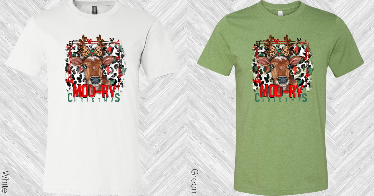 Moo-Ry Christmas Graphic Tee Graphic Tee