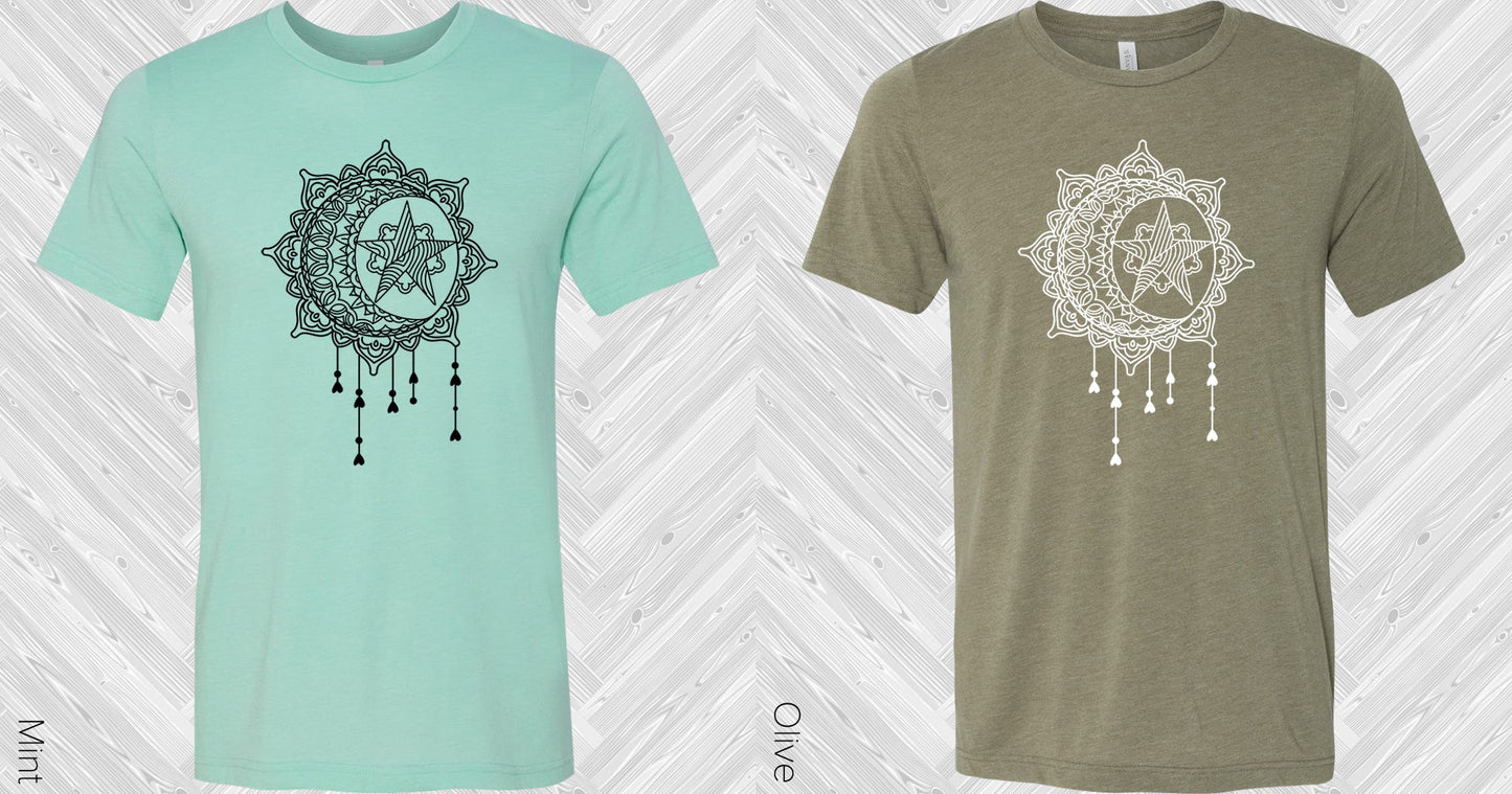 Moon And Star Mandala Graphic Tee Graphic Tee