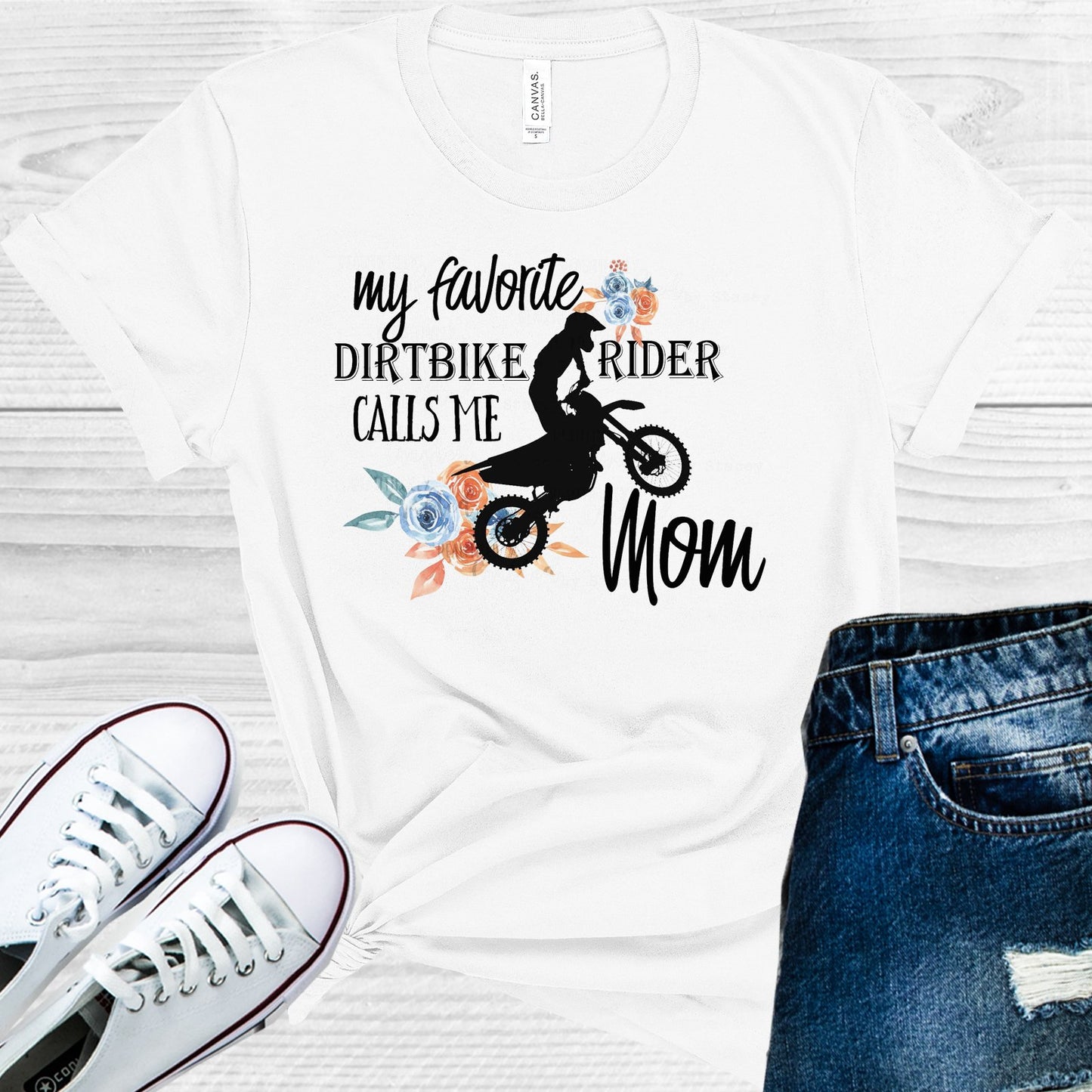 My Favorite Dirtbike Rider Calls Me Mom Graphic Tee Graphic Tee