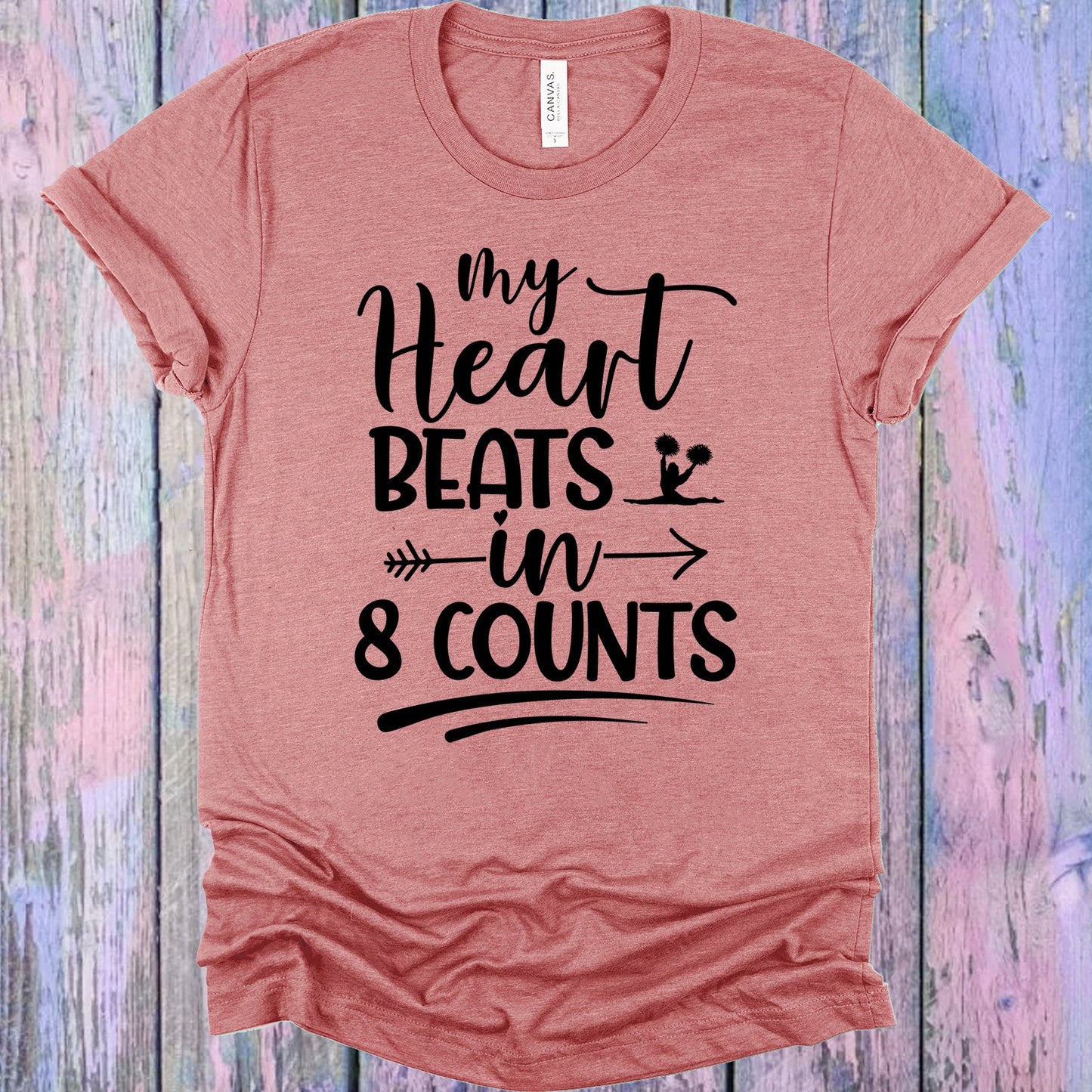 My Heart Beats In 8 Counts Graphic Tee Graphic Tee