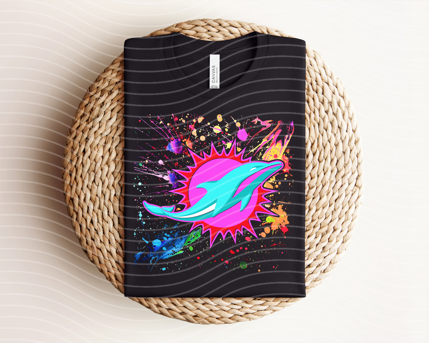 Dolphins Neon Graphic Tee