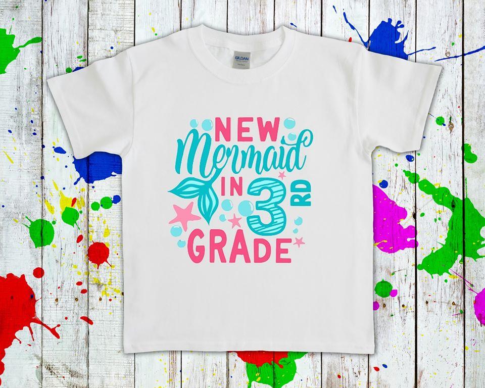 New Mermaid In Grade Customized Graphic Tee Graphic Tee