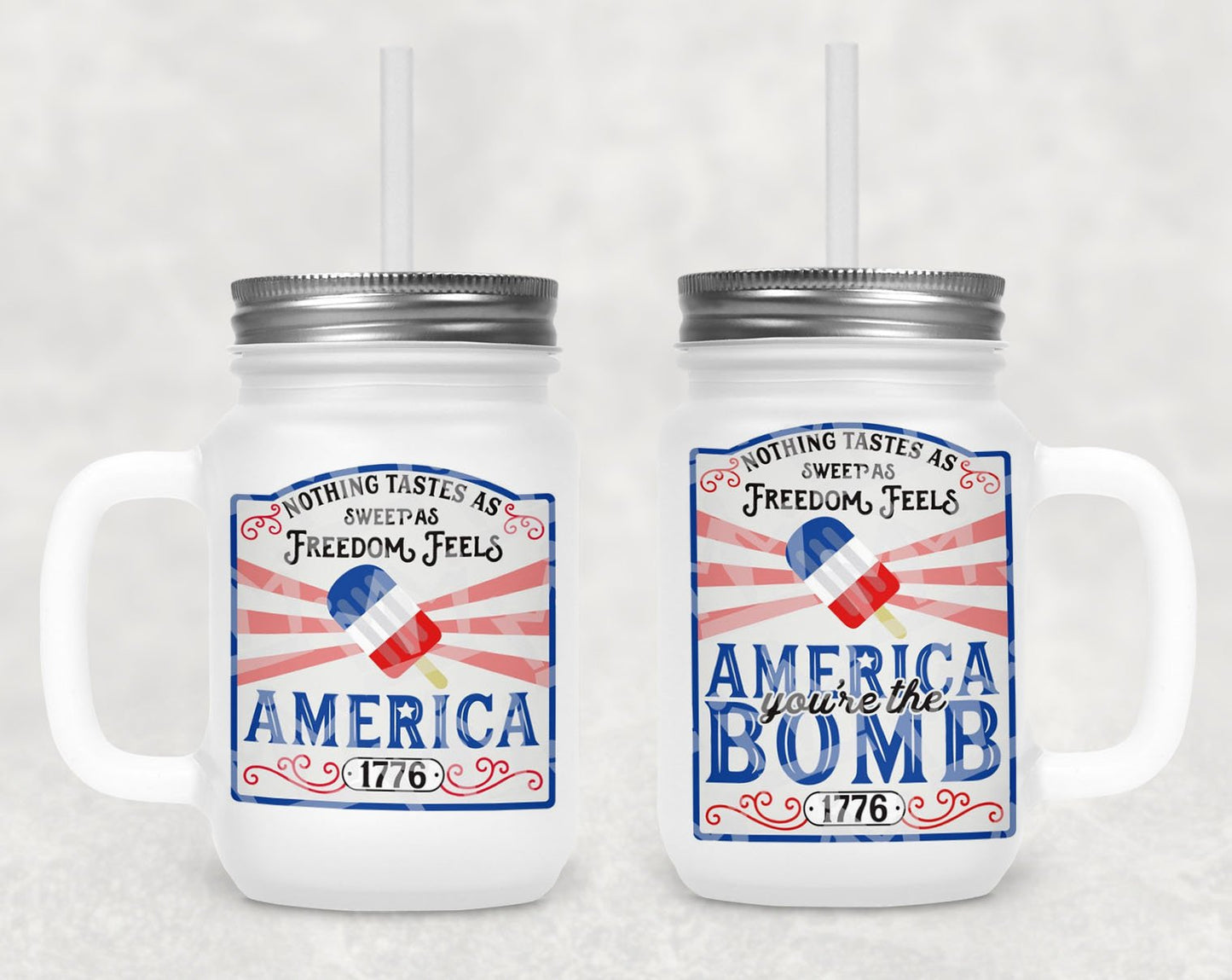 Nothing Tastes As Sweet Freedom Feels Frosted Mason Jar