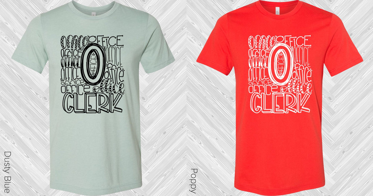 Office Clerk Subway Art Graphic Tee Graphic Tee