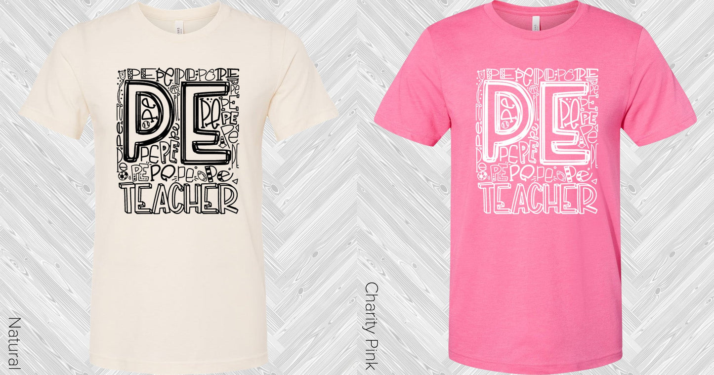 Pe Teacher Subway Art Graphic Tee Graphic Tee