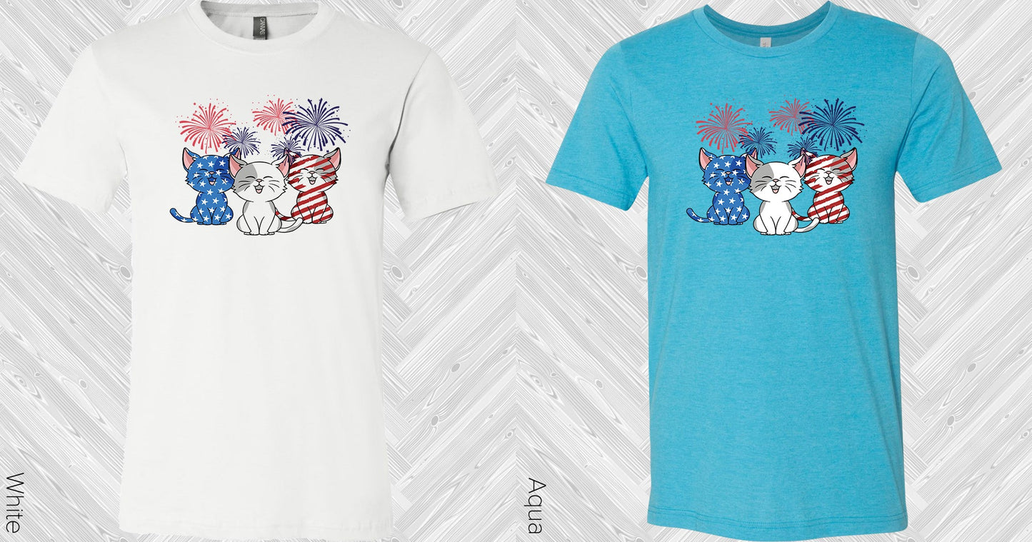Patriotic Cats Graphic Tee Graphic Tee