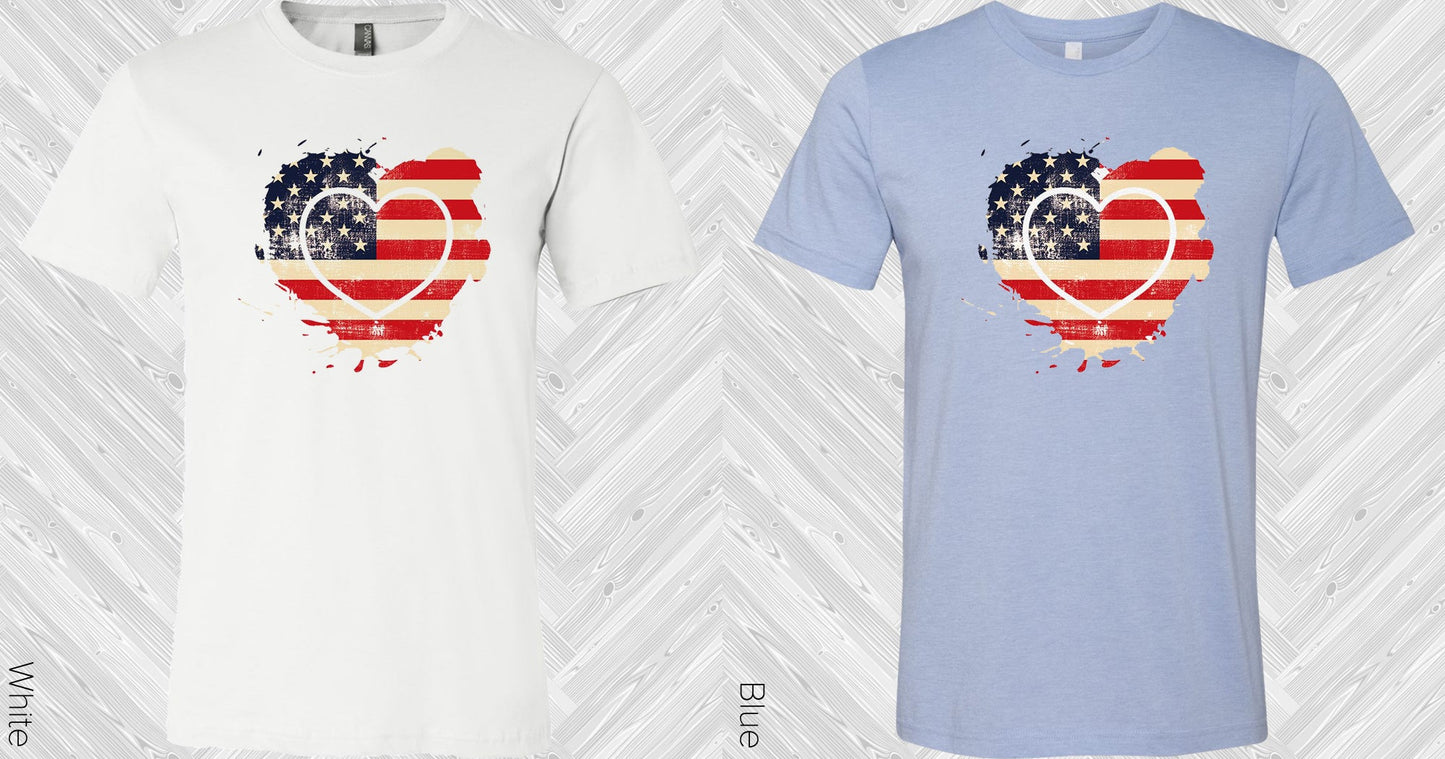 Patriotic Heart Graphic Tee Graphic Tee