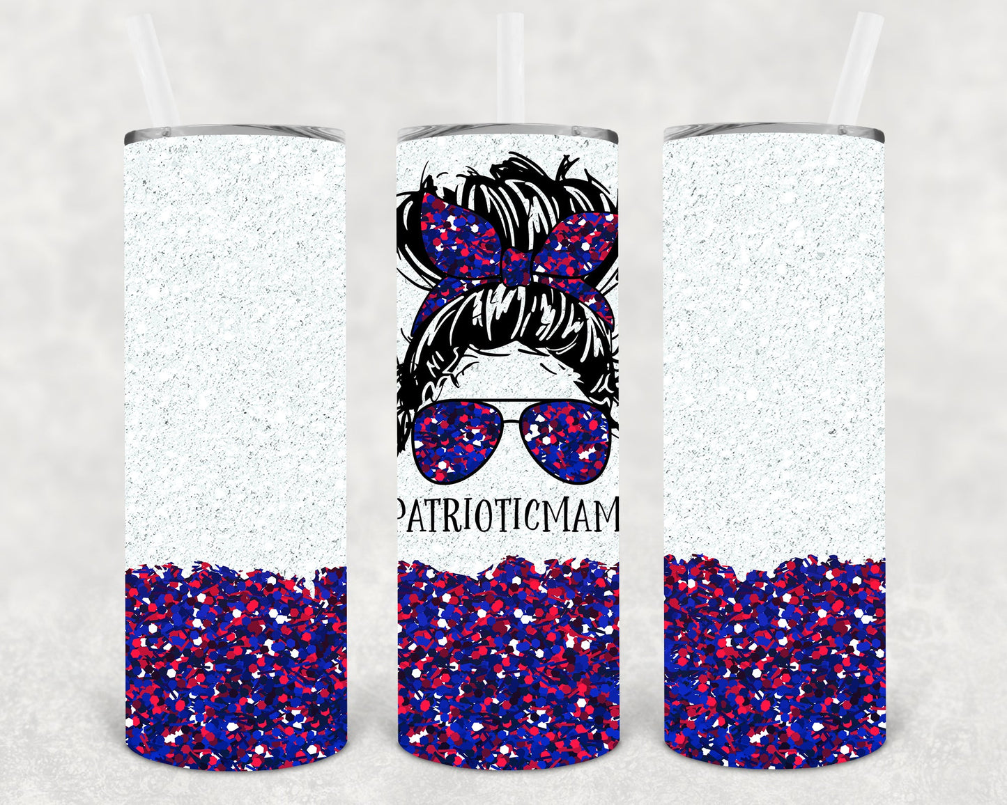 Patriotic Mama 20 Oz Skinny Tumbler
