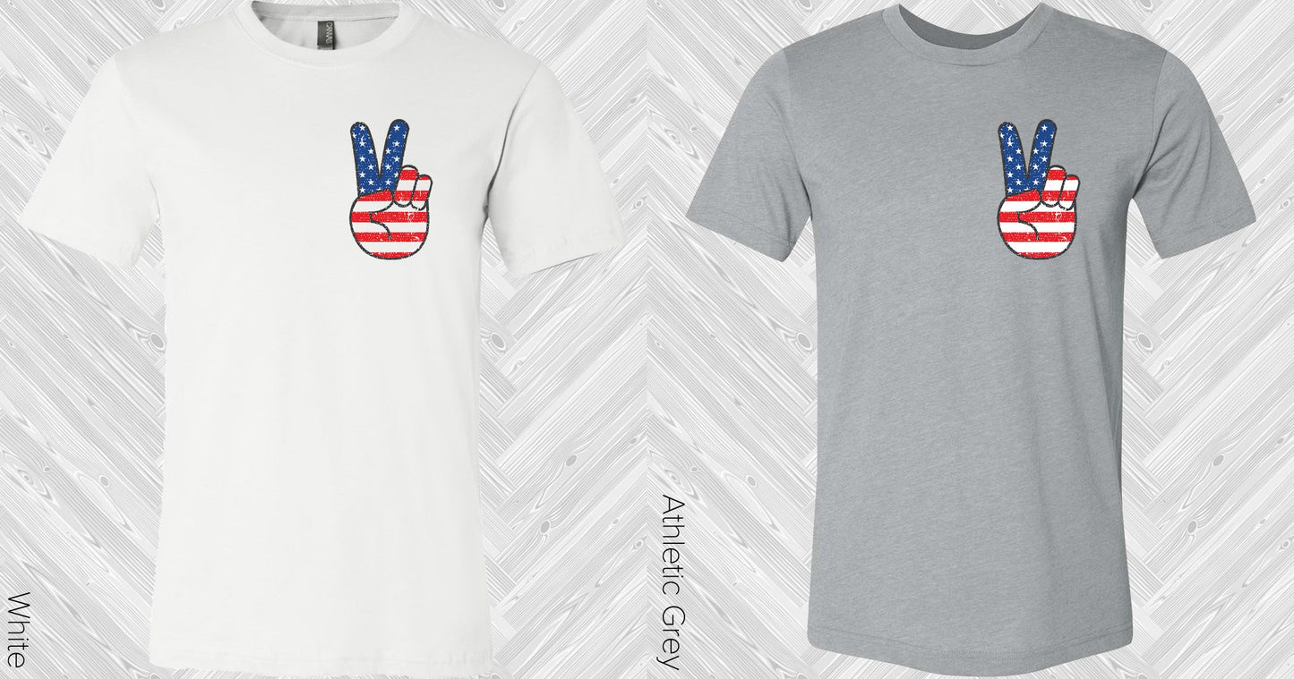 Patriotic Peace Pocket Graphic Tee Graphic Tee