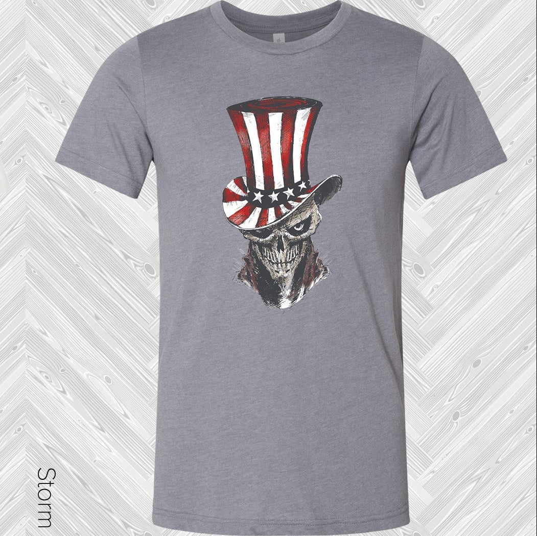 Patriotic Skull Graphic Tee Graphic Tee