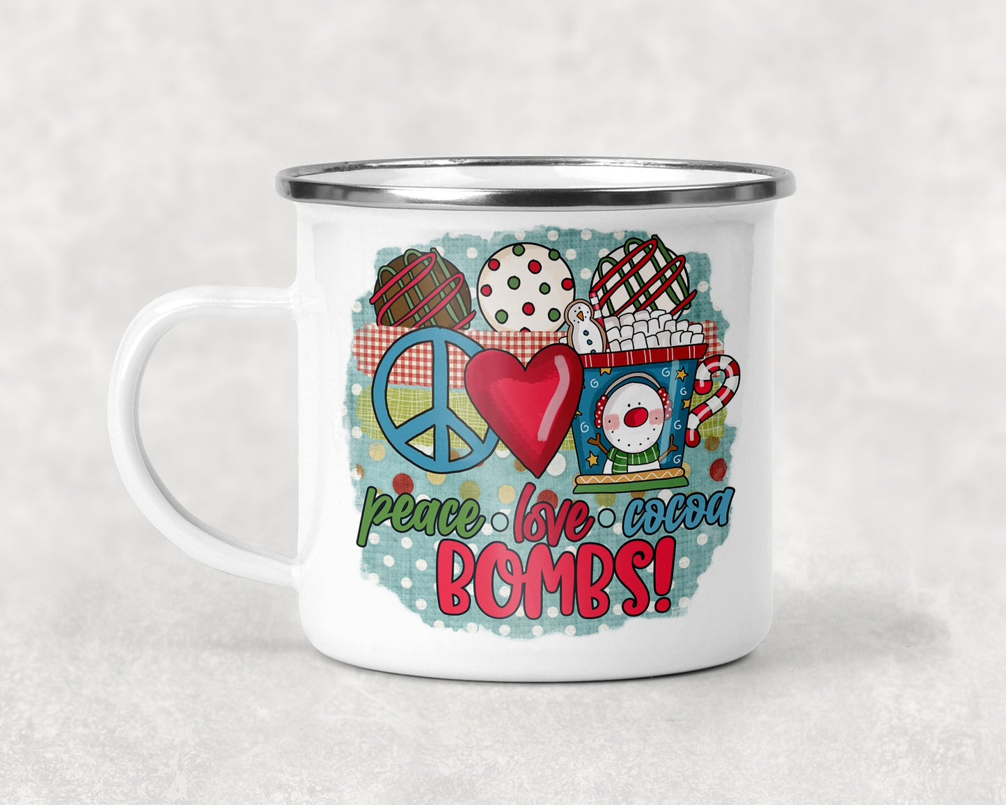 Peace Love Cocoa Bombs Mug Coffee
