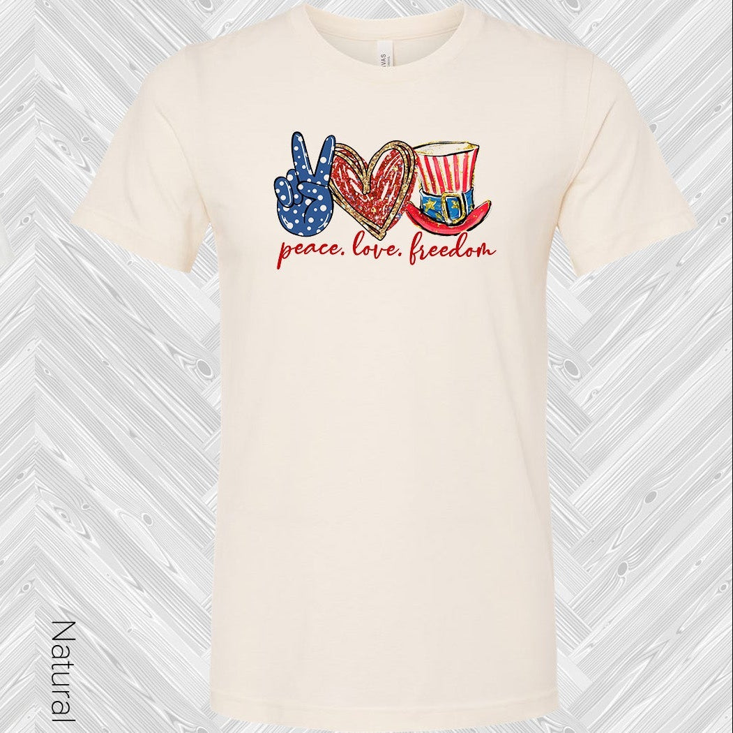 Peace Love Freedom Graphic Tee Graphic Tee