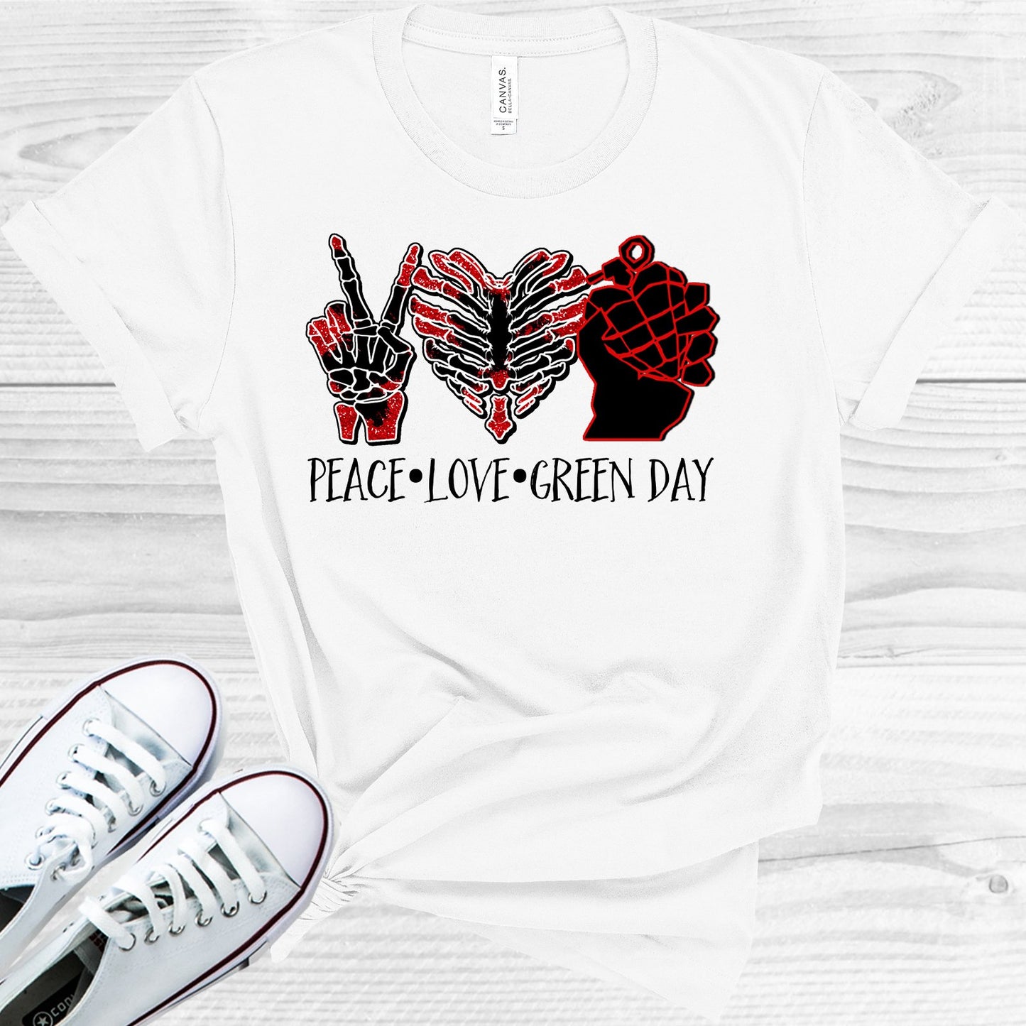 Peace Love Green Day Graphic Tee Graphic Tee