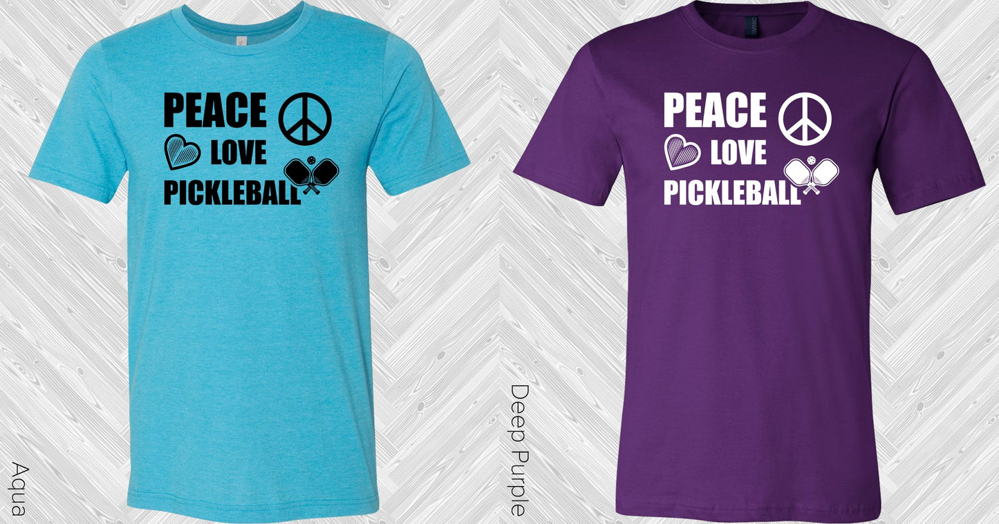 Peace Love Pickleball Graphic Tee Graphic Tee