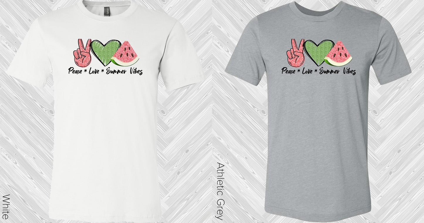 Peace Love Summer Vibes Graphic Tee Graphic Tee
