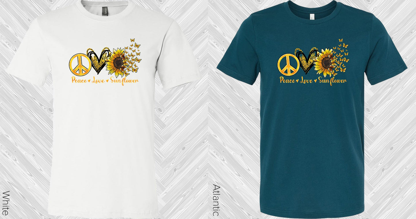 Peace Love Sunflower Graphic Tee Graphic Tee