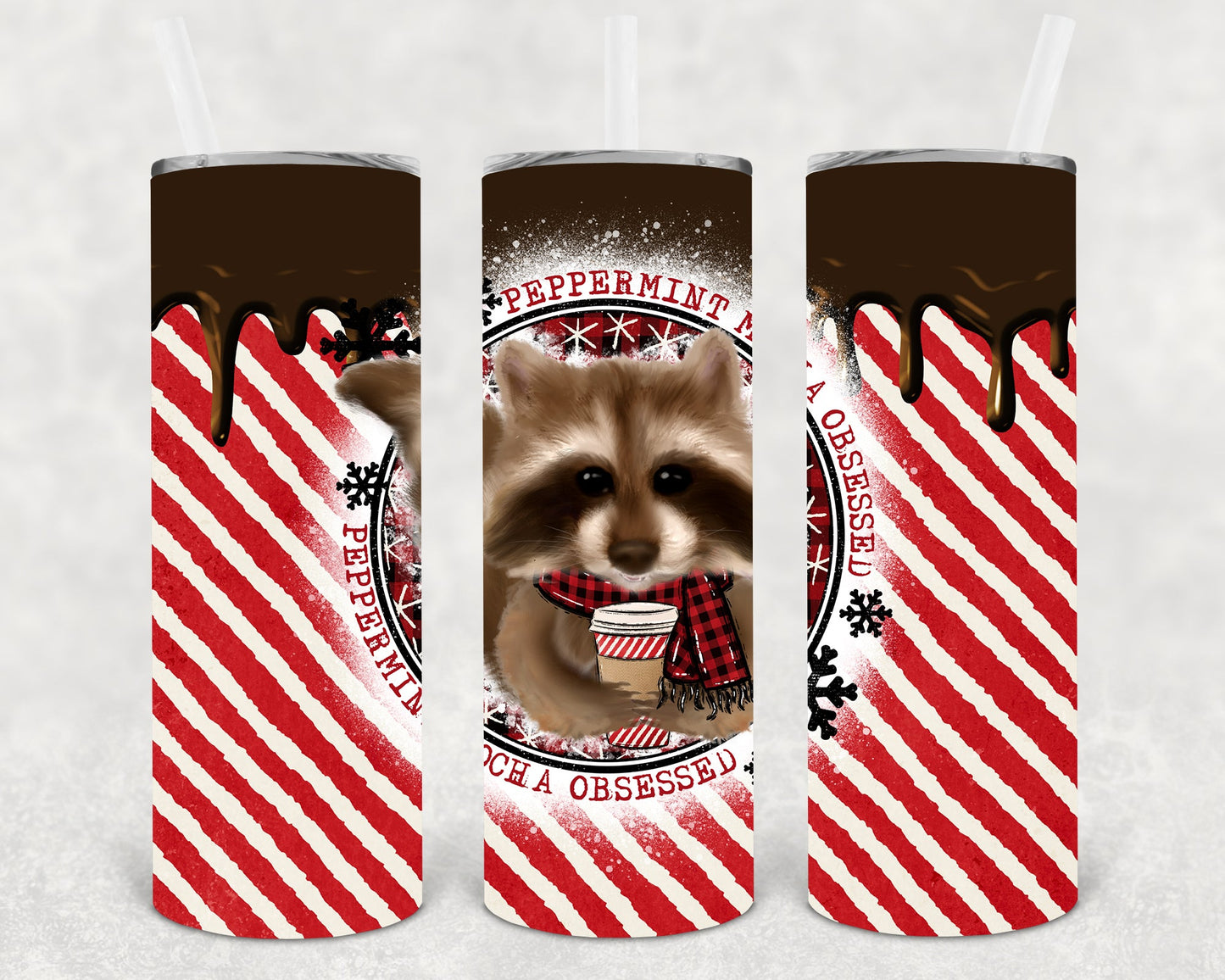 Peppermint Mocha Obsessed 20 Oz Skinny Tumbler