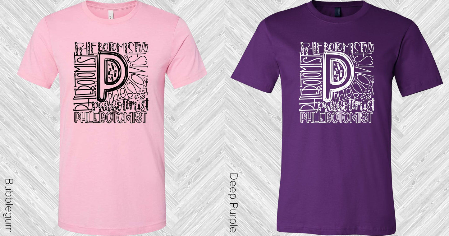 Phlebotomist Subway Art Graphic Tee Graphic Tee