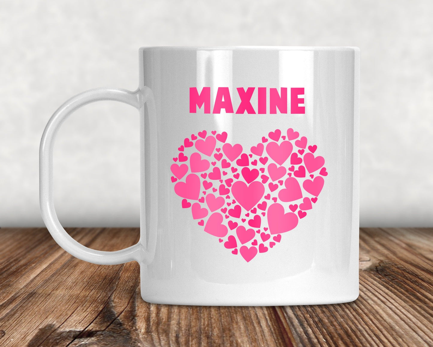 Pink Hearts Mug Coffee