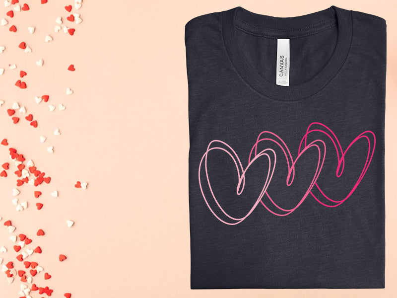 Pink Hearts Graphic Tee Graphic Tee