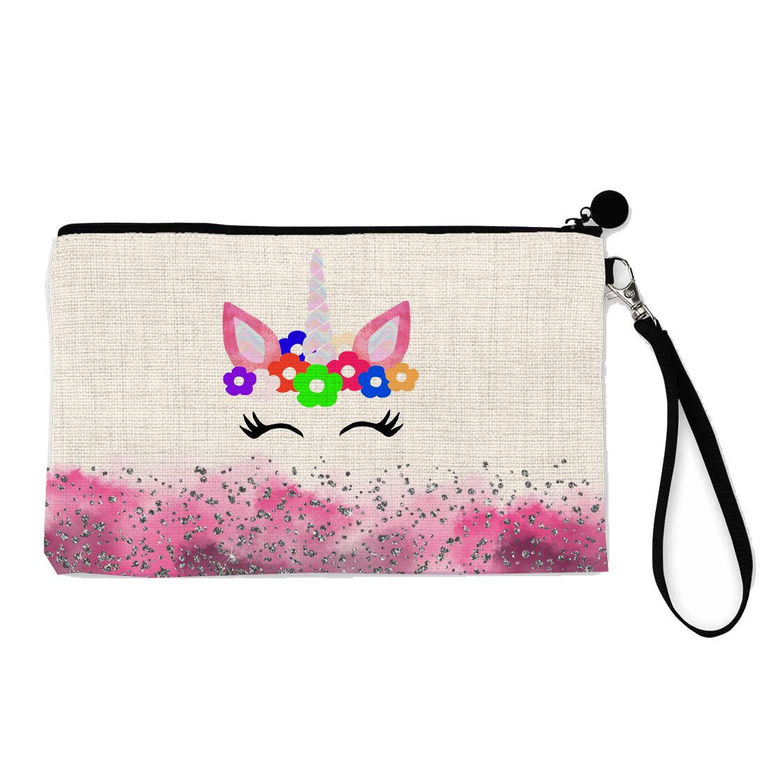 Pink Unicorn Wristlet