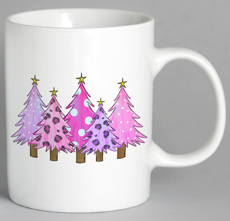 Pink And Purple Trees Mug Coffee