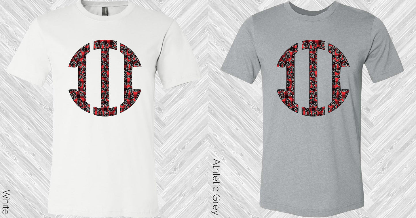 Plaid And Trees Monogram Graphic Tee Graphic Tee