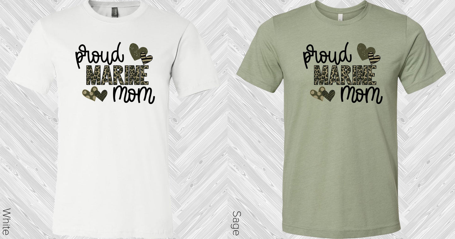 Proud Marine Mom Graphic Tee Graphic Tee
